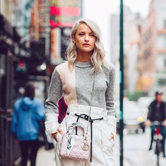 3.1 Phillip Lim color block grey and pink sweater